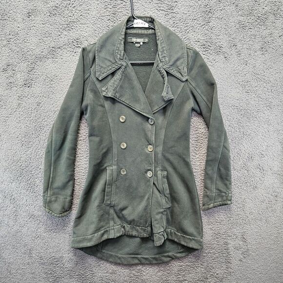 Transit Par Such TR-900 Trench Coat Women‎ Size 3 Gray Double Breasted - Picture 1 of 11